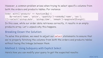 Solving the Eager Loading Issue in Laravel: Fetching Specific Columns from Relationships