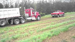 Dodge Cummins Pulls A Stuck 84,000 lb. Kenworth