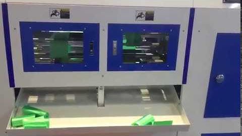 HSWX 450X2V GARBAGE BAG MAKING MACHINE WITH V FOLDING 2018 CHINAPLAS