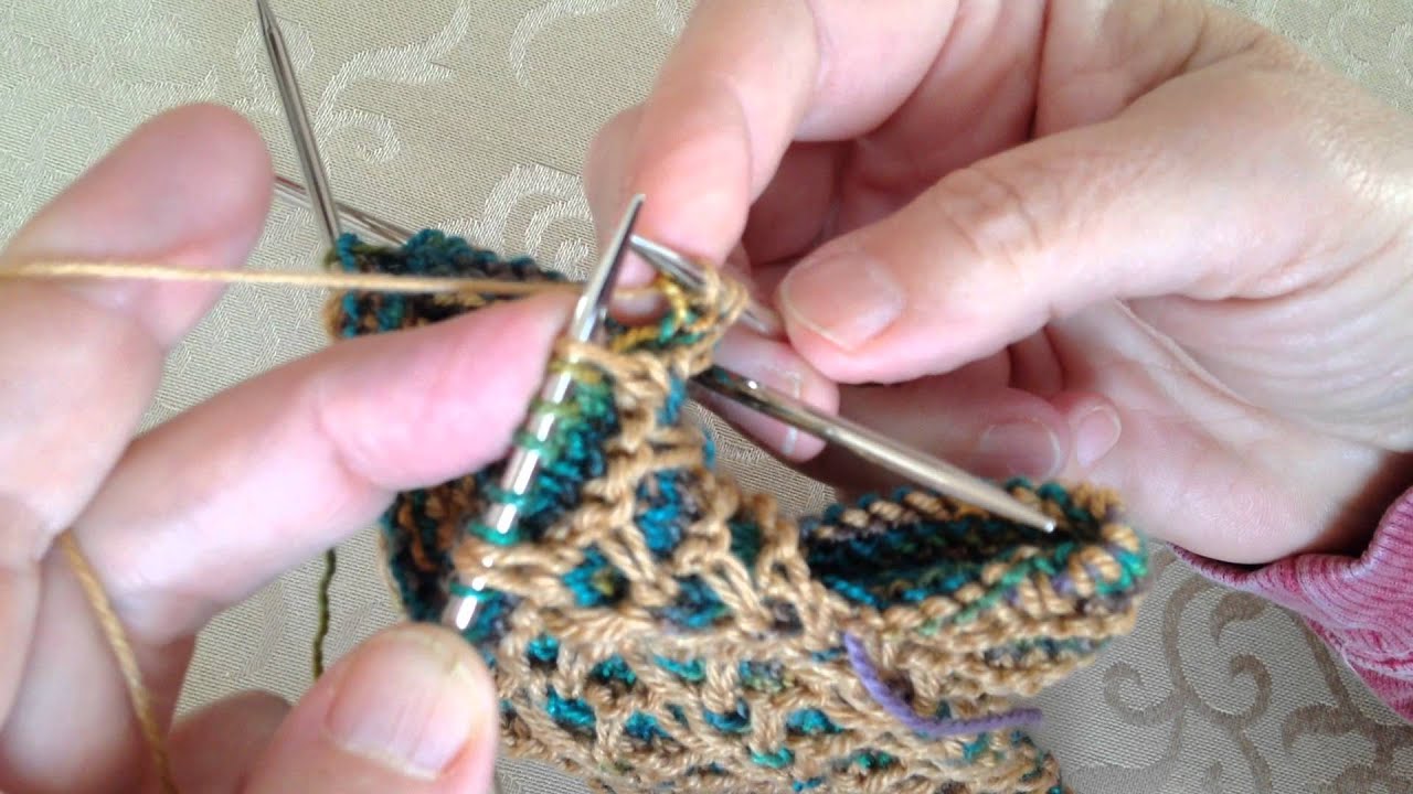 Right Cross and Left Cross Knitting Demo YouTube