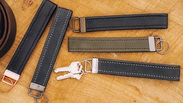 Making a HANDMADE Leather Keychain | DIY BUILD ALONG | Italian Vachetta Leather | ASMR