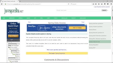 Explain DataAccessException in Spring. | javapedia.net