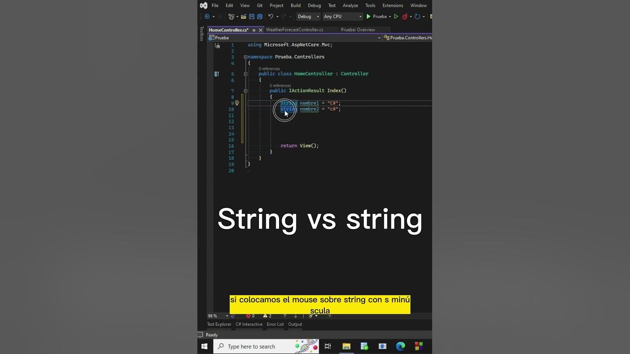 C# String vs string💥 Programación en C# - YouTube