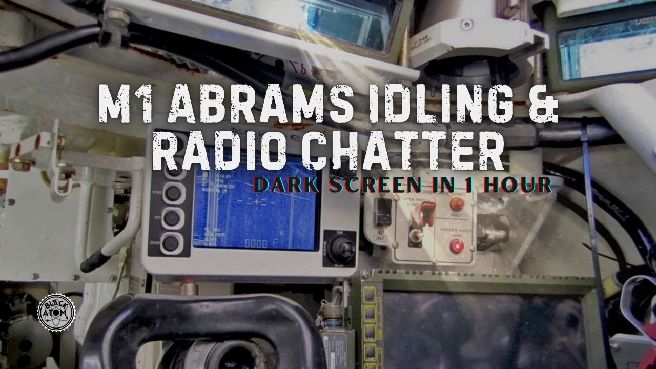 ⨀ M1 Abrams Tank Idling with Relaxing Radio Chatter ⨀ 12 Hours of Military ASMR for Deep Sleep ⨀