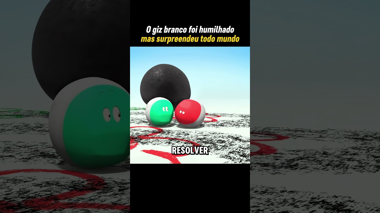 O giz branco era rejeitado #youtubeshorts #desenho #animation #shorts