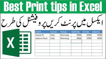 how to print in excel like professional in urdu | page setting in excel for print 2016