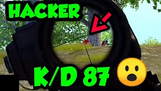 HACKER WITH A KD OF 87 😬 | HEADSHOT HACK | PUBG MOBILE