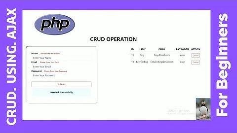 CRUD Operations Using AJAX in PHP  |  Easy Coding Tutorial