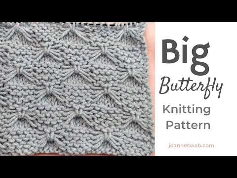 Big Butterfly Knitting Pattern - Texture Knit