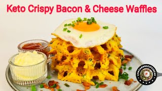 HOW TO MAKE KETO CRISPY BACON & CHEESE WAFFLES | 3 FLOUR OPTIONS | CRISPY | FLAVORFUL | DELICIOUS How To Make Keto Waffles 3 Recipes With Tips On How To Make Them Crispy
