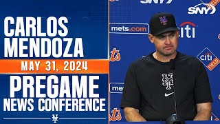 Carlos Mendoza on sending Mets Brett Baty and Christian Scott down to Triple-A | SNY