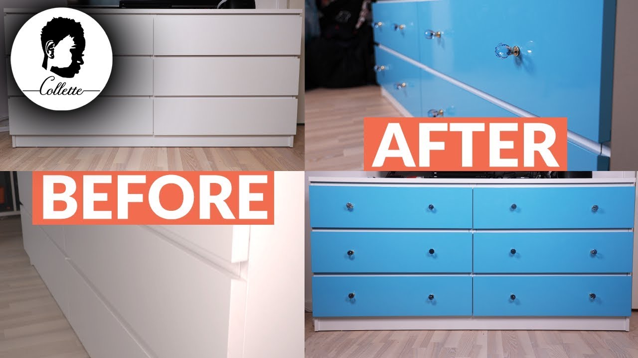 DIY Crackle Paint Using Glue And An Ikea Malm Makeover - Anika's DIY Life