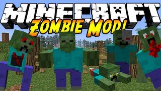 Minecraft - ZombieTech Mod! NEW ZOMBIES SPECIES IN MINECRAFT!