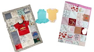 How to make memory quilt from baby grows/ Lockdown project/dont throw away old baby clothes