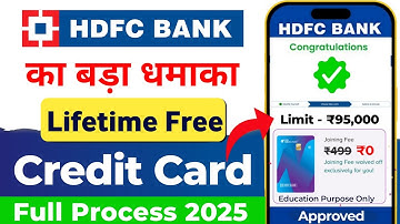 HDFC Lifetime Free Credit Card Apply Online 2025 | Hdfc Lifetime Free Credit Card | Credit Card