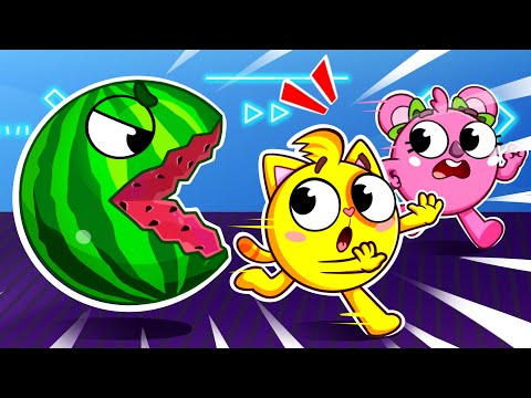 Oh No! The Fruit Is Chasing Us! 🍉🏃 | Kids Songs & Nursery Rhymes | Baby Zoo