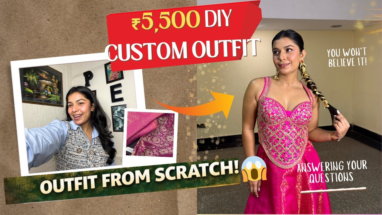 I Made My Sister’s Mehendi Outfit Under ₹5,500 😱 | Outfit From Scratch 