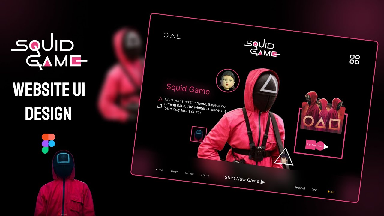 Design like a Pro: SQUID GAME Website UI (Hindi Urdu Tutorial) - YouTube