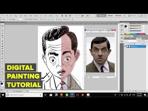 Best Digital Painting Tutorial in Photoshop | Painting Mr Bean Digitally | Graphic Workers