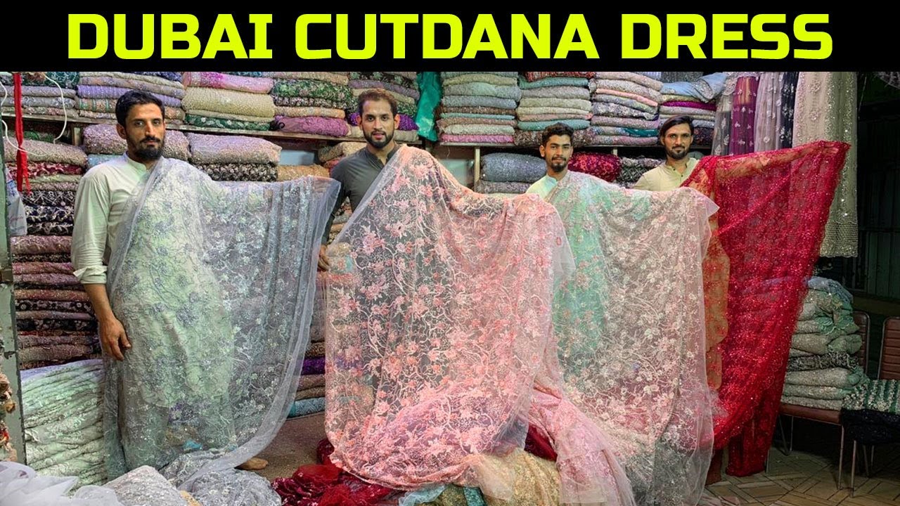 Dubai Cut Dane Work Dress 2500 | EP34 Handwork Cut Dana Net EK Fabric