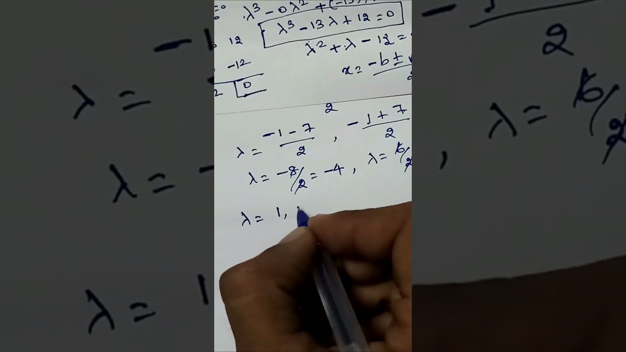 Find Eigenvalues & Eigenvactors #Shorts