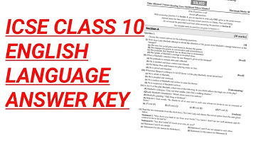 class 10 ICSC ENGLISH LANGUAGE PAPER SOLVED 2025|| ANSWER KEY 2025 ||ENGLISH LANGUAGE||CLASS 10