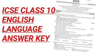 class 10 ICSC ENGLISH LANGUAGE PAPER SOLVED 2025|| ANSWER KEY 2025 ||ENGLISH LANGUAGE||CLASS 10