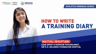 RFYS Athletics Development Series 2021 | How to Write a Training Diary with Maithili Bhuptani