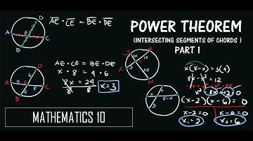 Power Theorem (PART 1 - Intersecting Segments of Chords) | MATHEMATICS 10