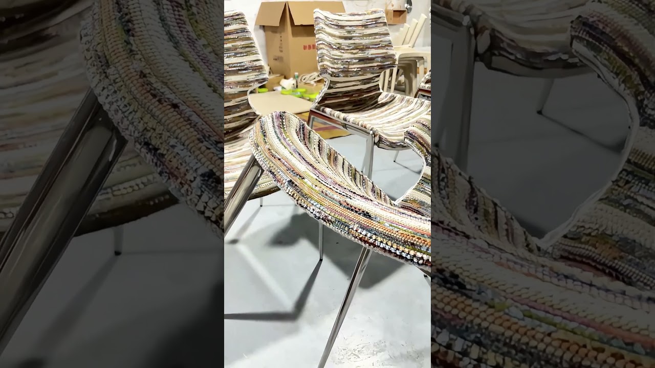 高端卡西纳布艺极简风餐厅椅子High-end Cassina fabric minimalist dining chair 