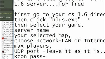 How to create your own cs 1.6 server.avi