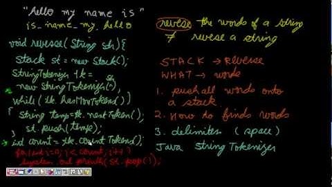 Programming Interviews: Algorithm: Reverse the words of a String or Sentence