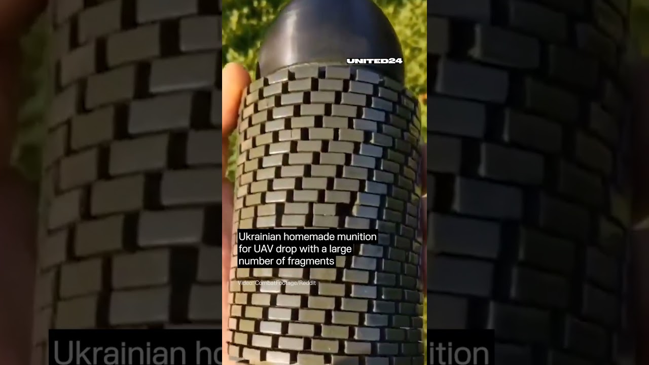 This Is a Ukrainian Homemade Ammunition For Dropping From Drones 