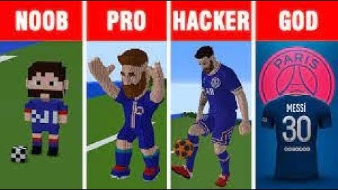 Minecraft NOOB vs PRO vs HACKER vs GOD  MESSI PSG STATUE HOUSE BUILD CHALLENGE