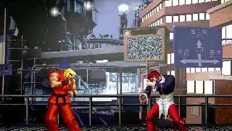 KOF Memorial Red Edition LV2 -  Ken, Ryu VS Iori, Kyo, Orochi