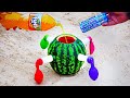 Experiment: Fanta and Mentos vs Watermelon with Balloons