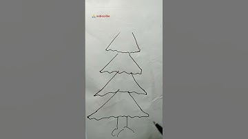 Easy Cristmas 🌲 drawing! How to Draw Cristmas tree #short