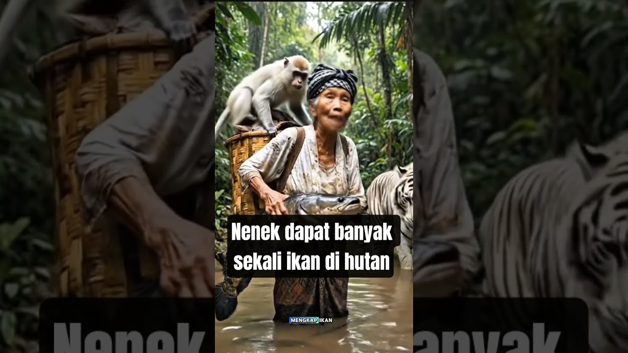 nenek dapat banyak ikan 