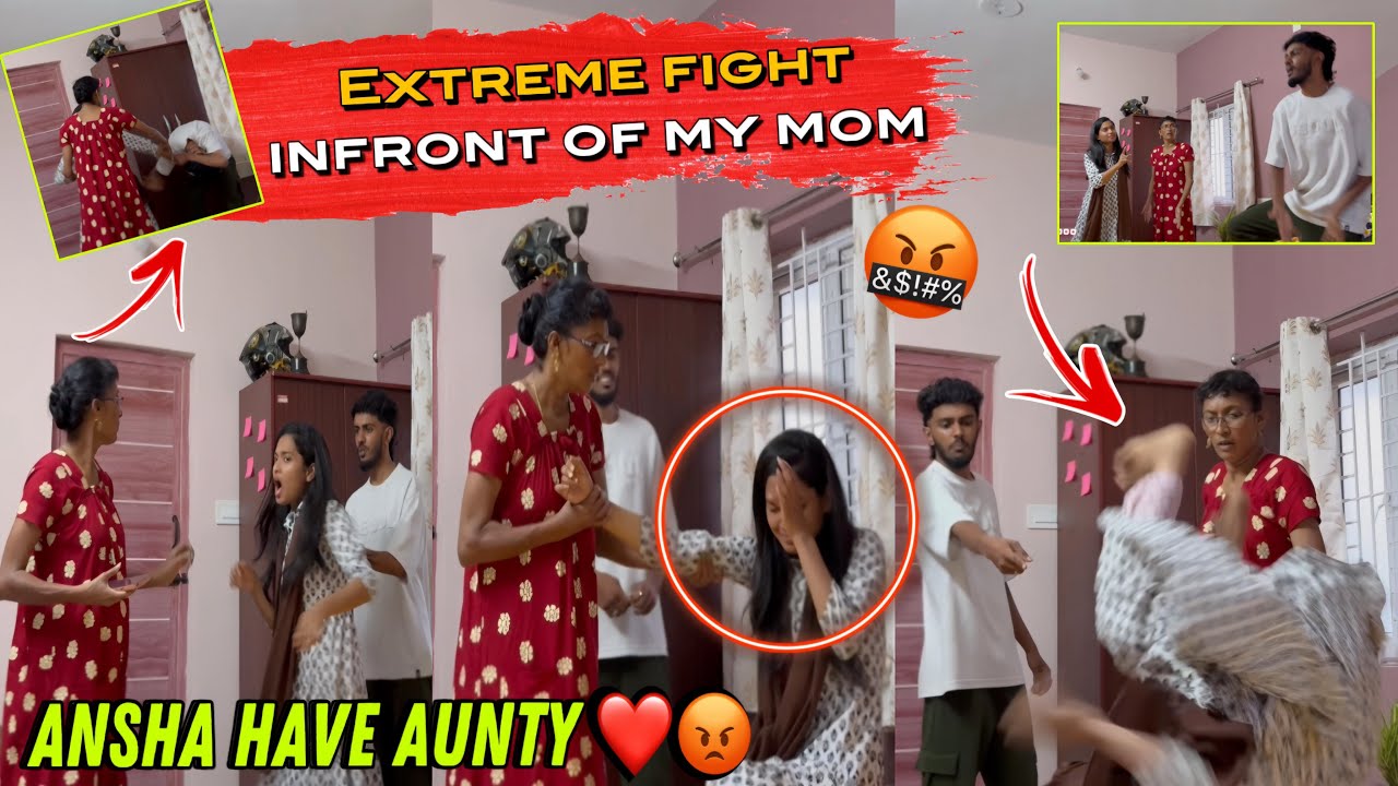 Extreme fight infront of my mom 🤣‼️( She get angry 😡 ) #trendingfunny