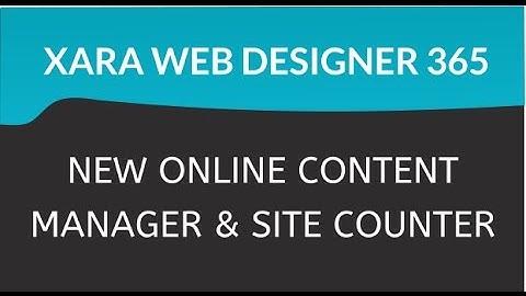 Web Designer 365 Premium: New Online Content Manager and Widget Counter Lesson 1