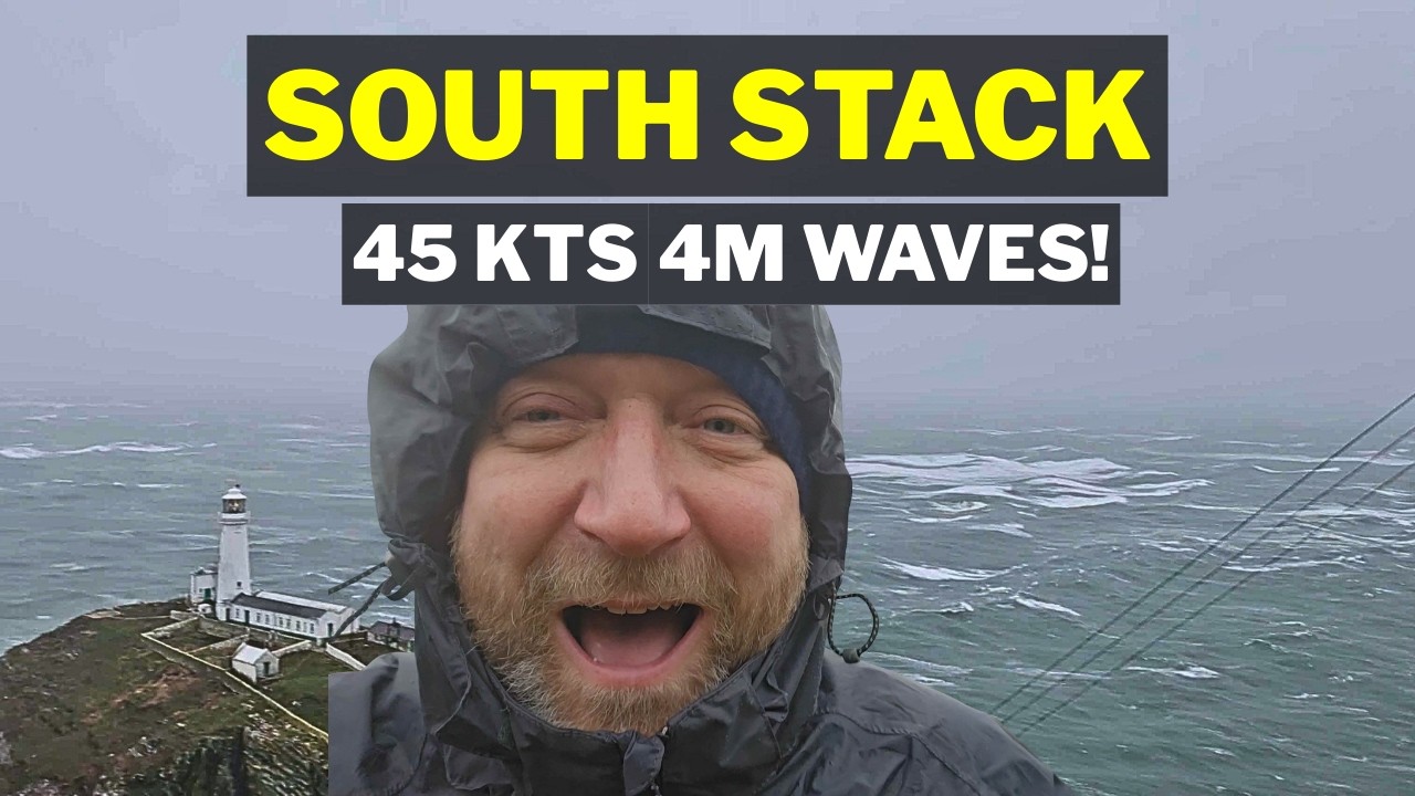 ⁣4M Waves And 45Kts At South Stack, Anglesey