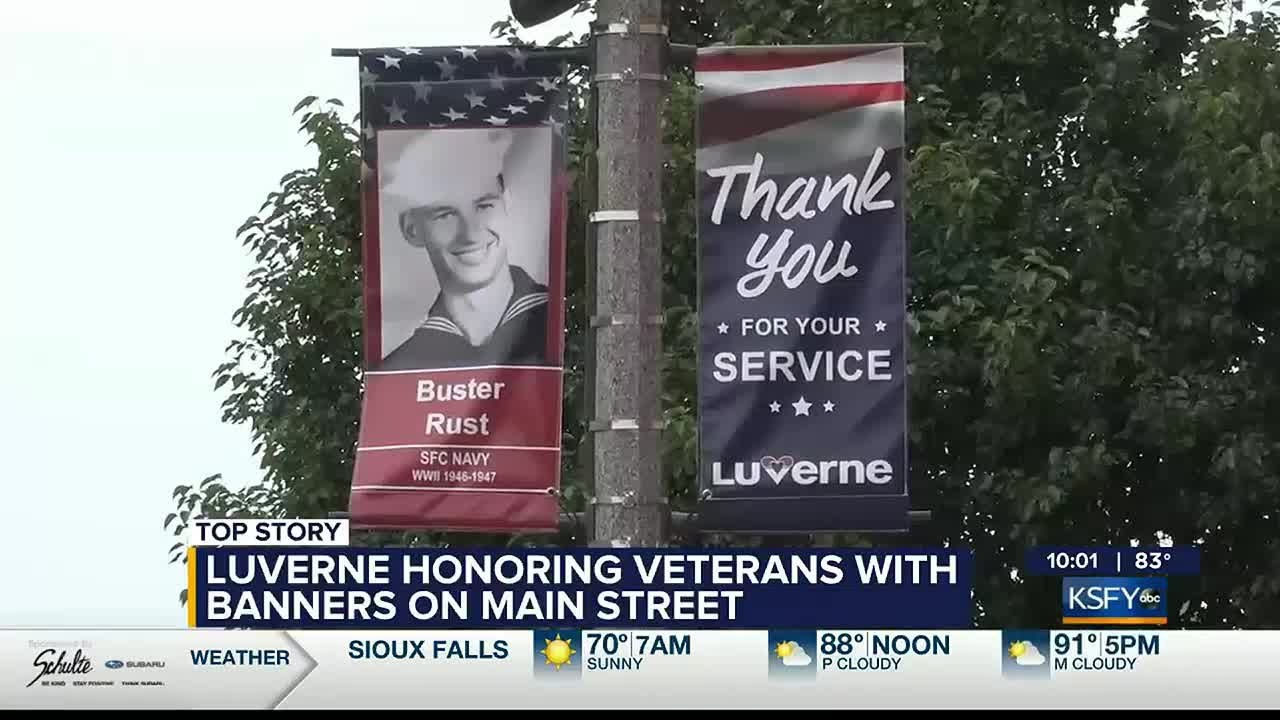 Luverne honoring veterans with banners on Main Street YouTube