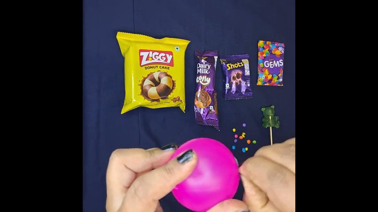 Delicious candy, lollipop, gems and donut 