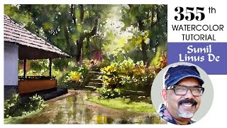 Painting After the Rain: Monsoon Watercolor Landscape Tutorial | Sunil Linus De screenshot 1