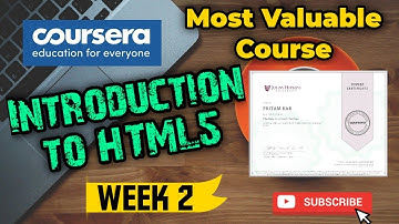 Introduction to HTML5 || Introduction to HTML5 Week 2 Coursera Quiz Answers || Free Courses