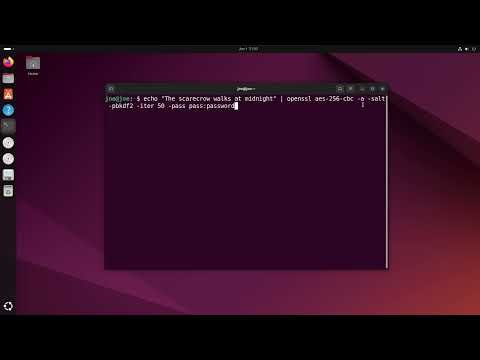 Encrypt Message String In Ubuntu 24.04 Terminal
