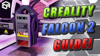 Creality Falcon 2 DETAILED Setup Guide, Assembly, LaserGRBL, Fume Extractor, Settings and More!