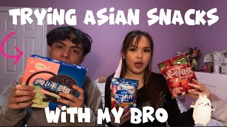 Trying Asian Snacks With my Brother