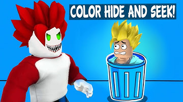 ONE COLOR HIDE AND SEEK In Roblox 💙💙 Khaleel and Motu Gameplay