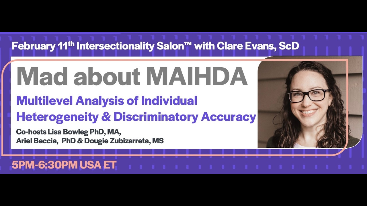 Community-Led research, quantitative research, and MAIHDA, with Clare Evans, ScD